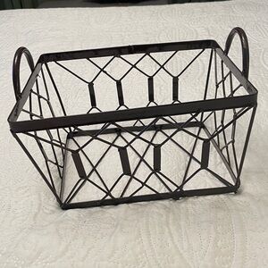 Metal Basket or Bin with Handles